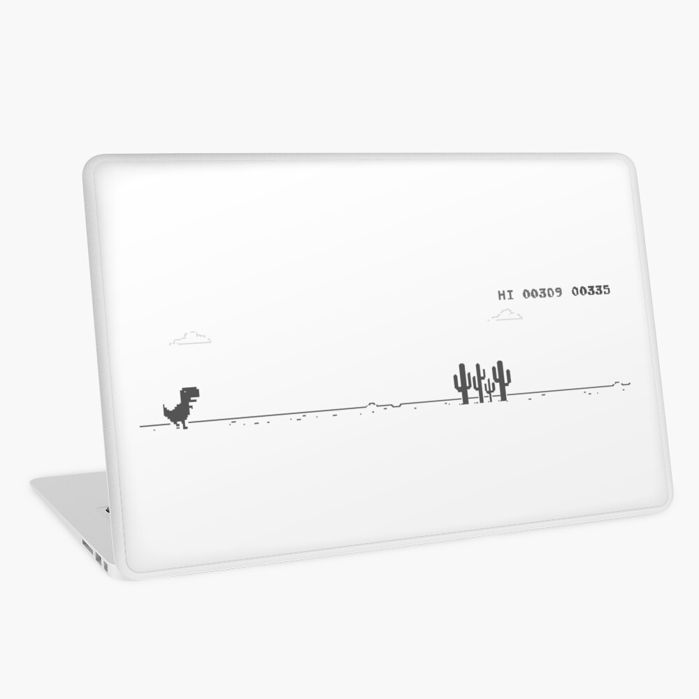 T-rex dinosaur game no internet connection Chrome Laptop Skin by LeyoShop