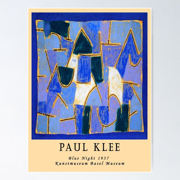 Remixed Blue night painting by Paul Klee Bauhaus, Geometry