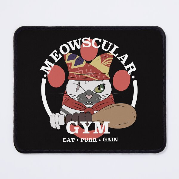Item preview, Meowscular Gym Fitted designed and sold by LasSrick73.
