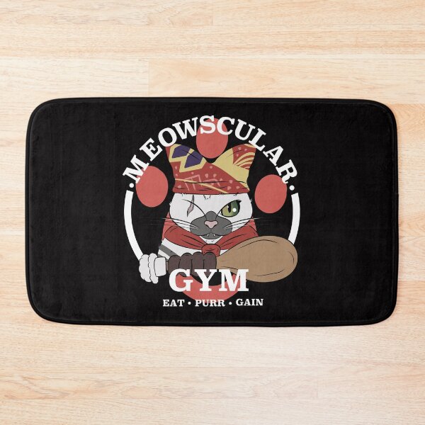 Item preview, Meowscular Gym Fitted designed and sold by LasSrick73.