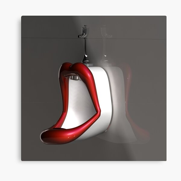 "Lips urinal" Metal Print for Sale by BrunoBeach Redbubble