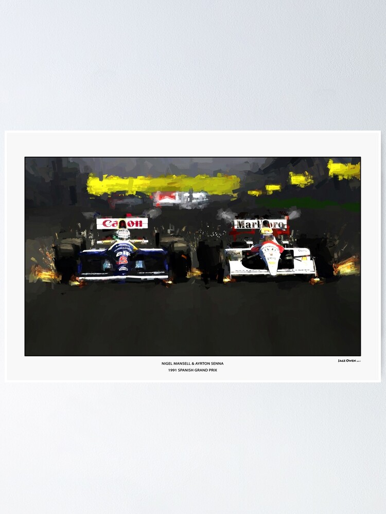 AYRTON SENNA CANVAS PRINT PHOTO POSTER WALL ART FORMULA 1 ONE F1