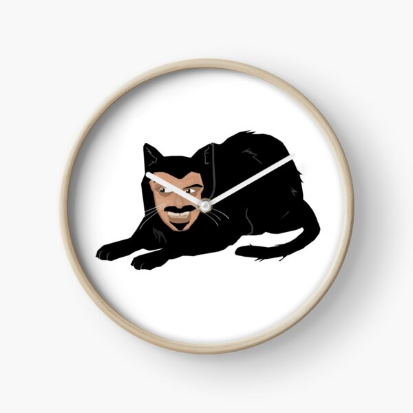 Vlad the Cat (Gray) Clock