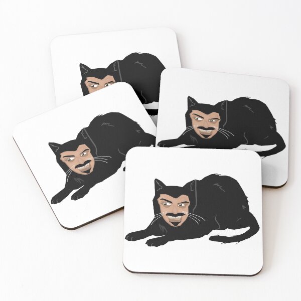 Vlad the Cat (Gray) Coasters (Set of 4)