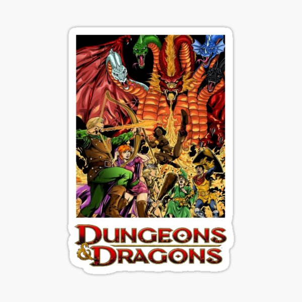 Dungeons And Dragons Cartoon 80s Classic Sticker By Alastair42 Redbubble