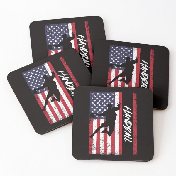 Item preview, US American Flag Handball Player Handballer Ball Sports Team designed and sold by TomGiantDesigns.