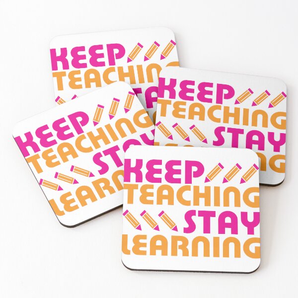 Artikelvorschau, Keep Teaching Stay Learning Motivational Quotes Saying Happy Life Apparel Essential Motivation Inspiration Joy Mood entworfen und verkauft von DesignByHeartUK.