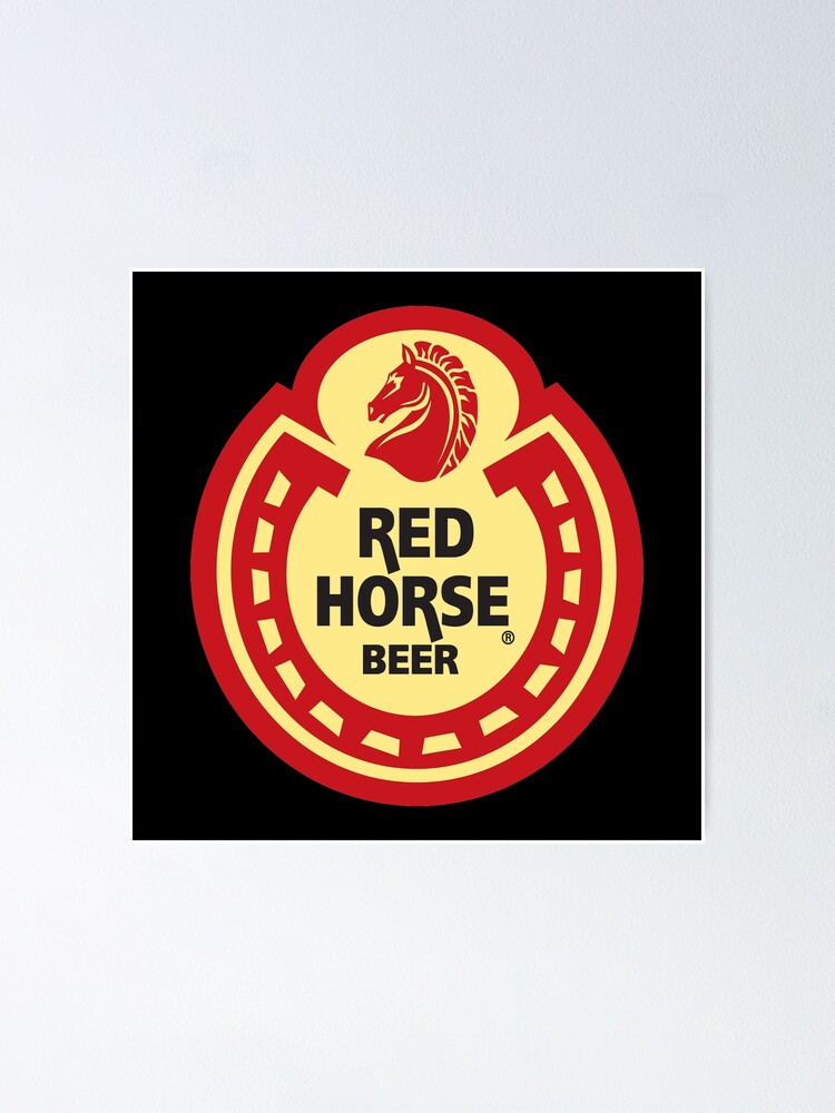 "Red Horse Beer brewery traditional logo" Poster for Sale by evinfranco