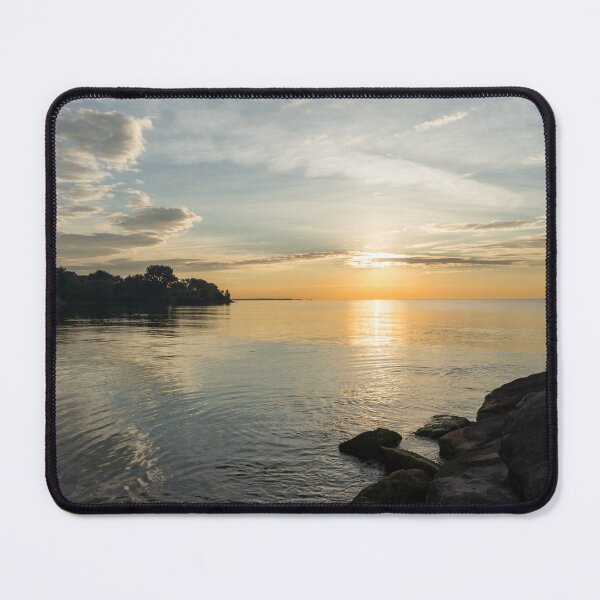 Item preview, Resplendent Daybreak - Waterfront Sunrise Hugged by Clouds and Rocks designed and sold by Georgia Mizuleva.