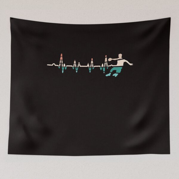 Item preview, Handball Player Heartbeat Handballer Team Ball Sports Coach designed and sold by TomGiantDesigns.