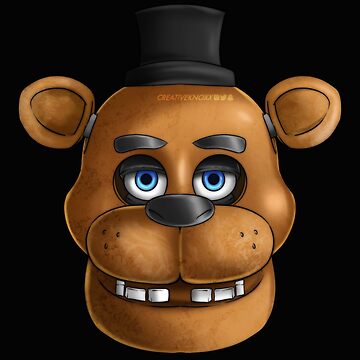 FNaF 1 Freddy Fazbear Head, Five Nights at Freddy's Sticker by  akushibluepaws