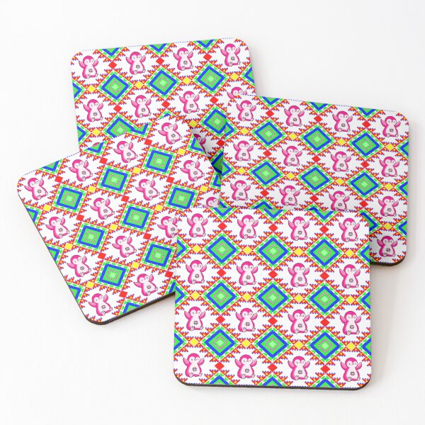 Item preview, The Happy Pink Penguin in Neon Fabric Seamless Pattern designed and sold by MyMemoriesArts.
