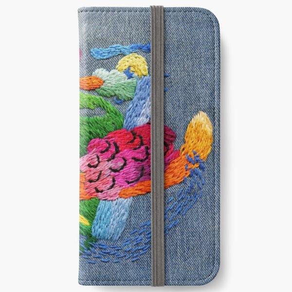 abstract embroidery iPhone Wallet