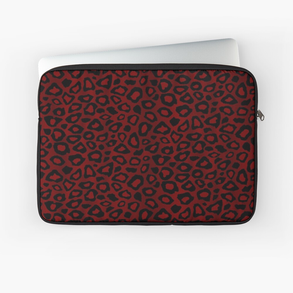 Dark Red and Black Leopard Print iPhone Case