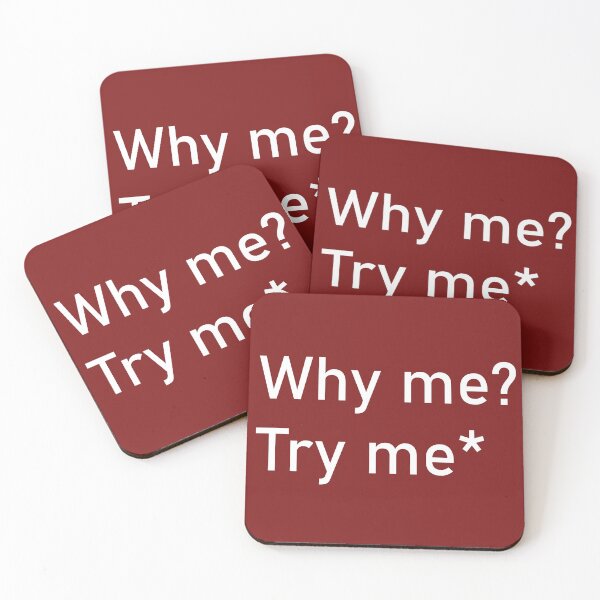 Item preview, Why me? Just try me - motivational quote  designed and sold by Chattingwithyou.