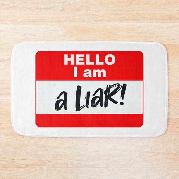 Item preview, Hello, I Am A Liar (Funny Quote - Name Tag Label) designed and sold by SassyClassyMe.