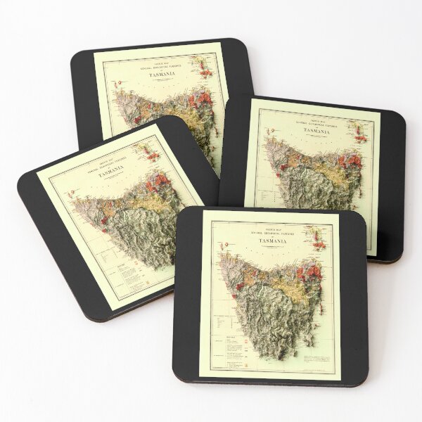 Item preview, 1884 Tasmania Geological Map 3D digitally-rendered   designed and sold by AnticvalleyVin.