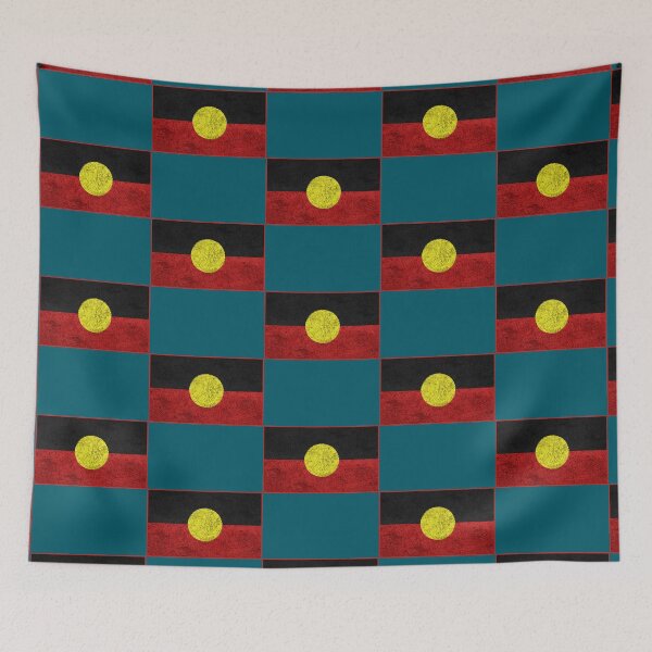 Item preview, Aboriginal Distressed Flag Active  designed and sold by AnticvalleyVin.