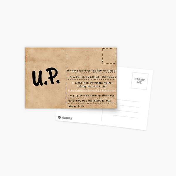 U.P.:up Ulysses Postcard Postcard