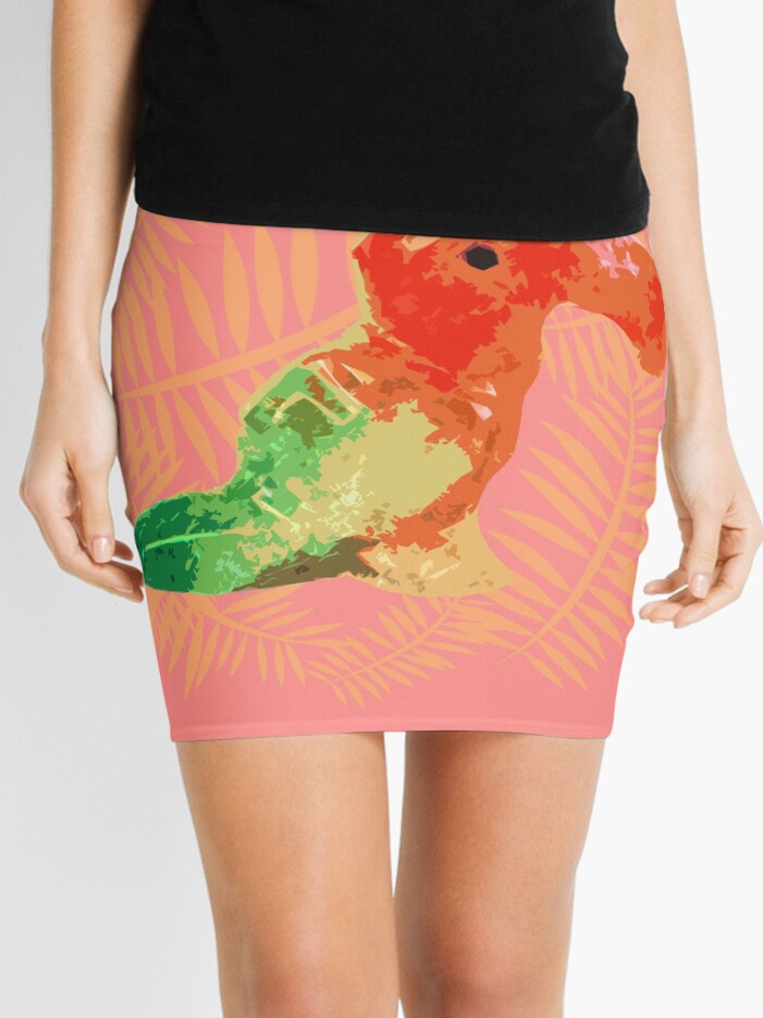 hot pink orange skirt
