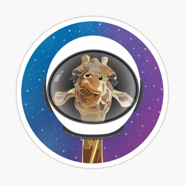 Astronaut Giraffe Sticker