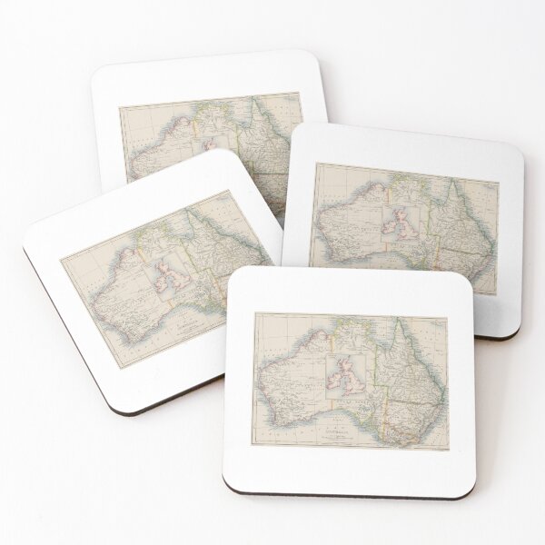 Item preview, Australia and British Isles Size Comparison Map   designed and sold by AnticvalleyVin.