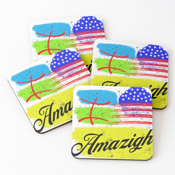 Item preview, American Grown Amazigh Roots American & Berber Amazigh Flag designed and sold by Tarikbouchmal.