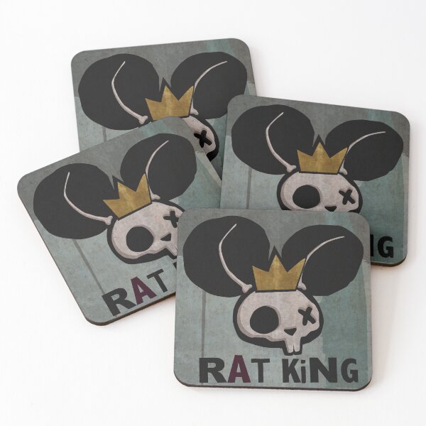 Item preview, The Rat King, a Mono Grunge Punk Rat Skull designed and sold by iscaStudioArt.