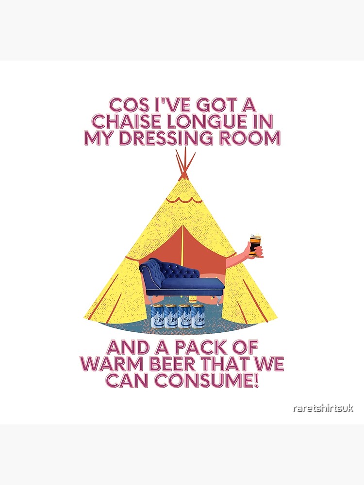 "Wet Leg Chaise Longue in a Festival Tent Glastonbury Camping Indie