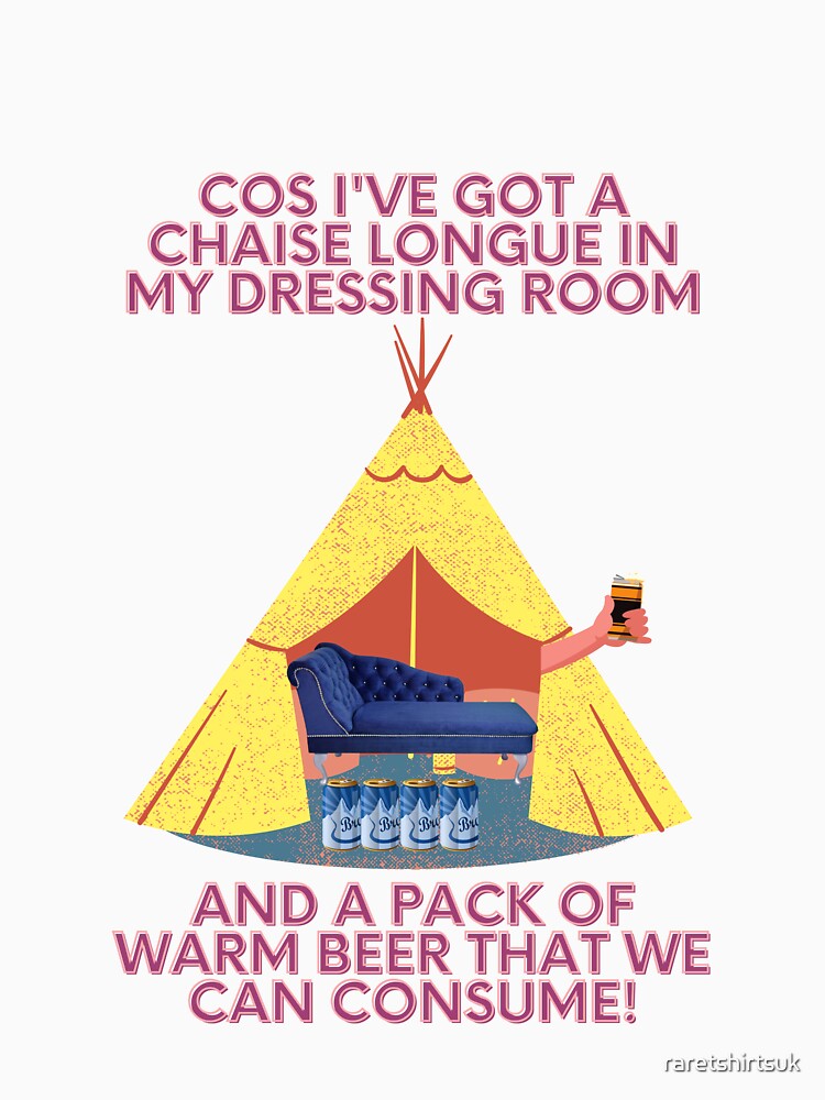 "Wet Leg Chaise Longue in a Festival Tent Glastonbury Camping Indie