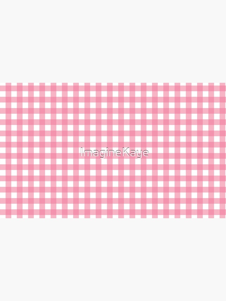 light blush pink gingham patterned by ImagineKaye