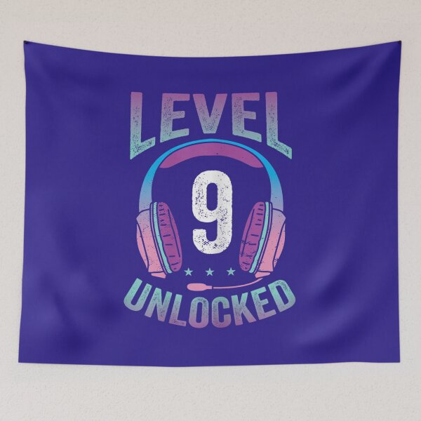 Item preview, Gamer Girl Level 9 Unlocked Video Game 9th Birthday Gift designed and sold by KinHutu.