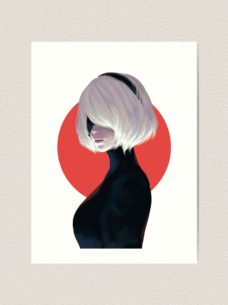 Nier Automata 2b Art Print By Kikusui Redbubble