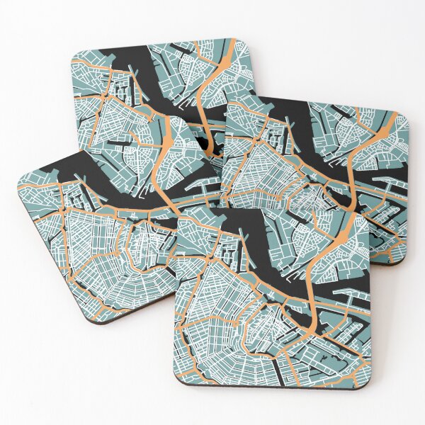 Item preview, Amsterdam street map shirt designed and sold by DimDom.
