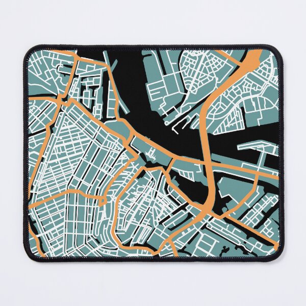 Item preview, Amsterdam street map shirt designed and sold by DimDom.
