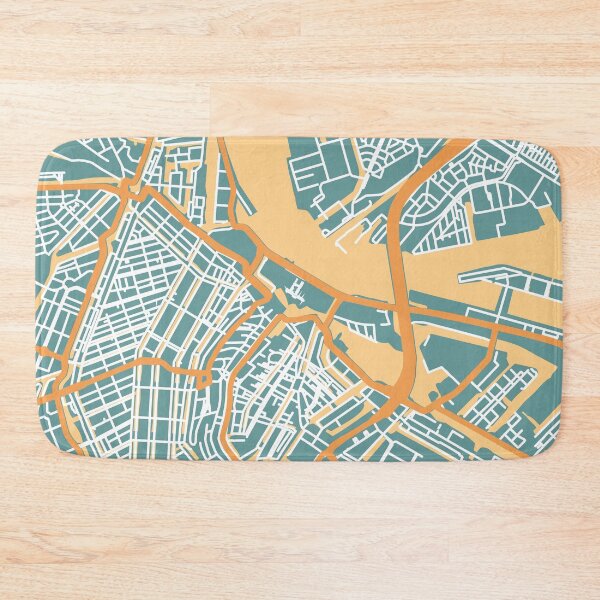 Item preview, Amsterdam street map shirt designed and sold by DimDom.