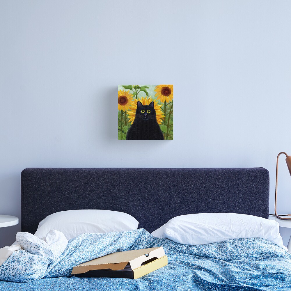 Dan de Lion with Sunflowers Canvas Print