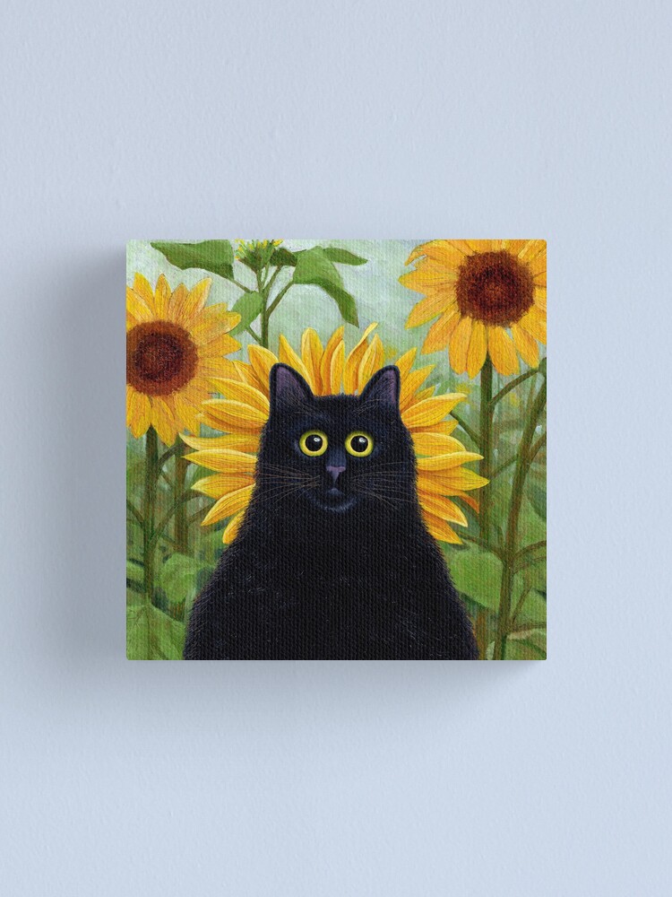Alternate view of Dan de Lion with Sunflowers Canvas Print