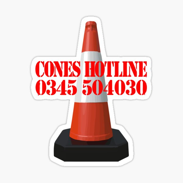 "Cones Hotline" Sticker by 0532Designs Redbubble