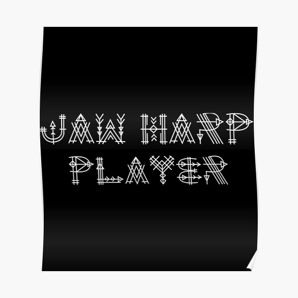 "Jaw Harp Player Cap" Poster for Sale by ersonstric Redbubble