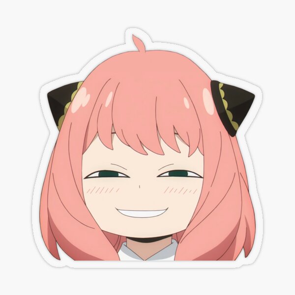 Anya Smug Face Heh - Spy X Family Transparent Sticker