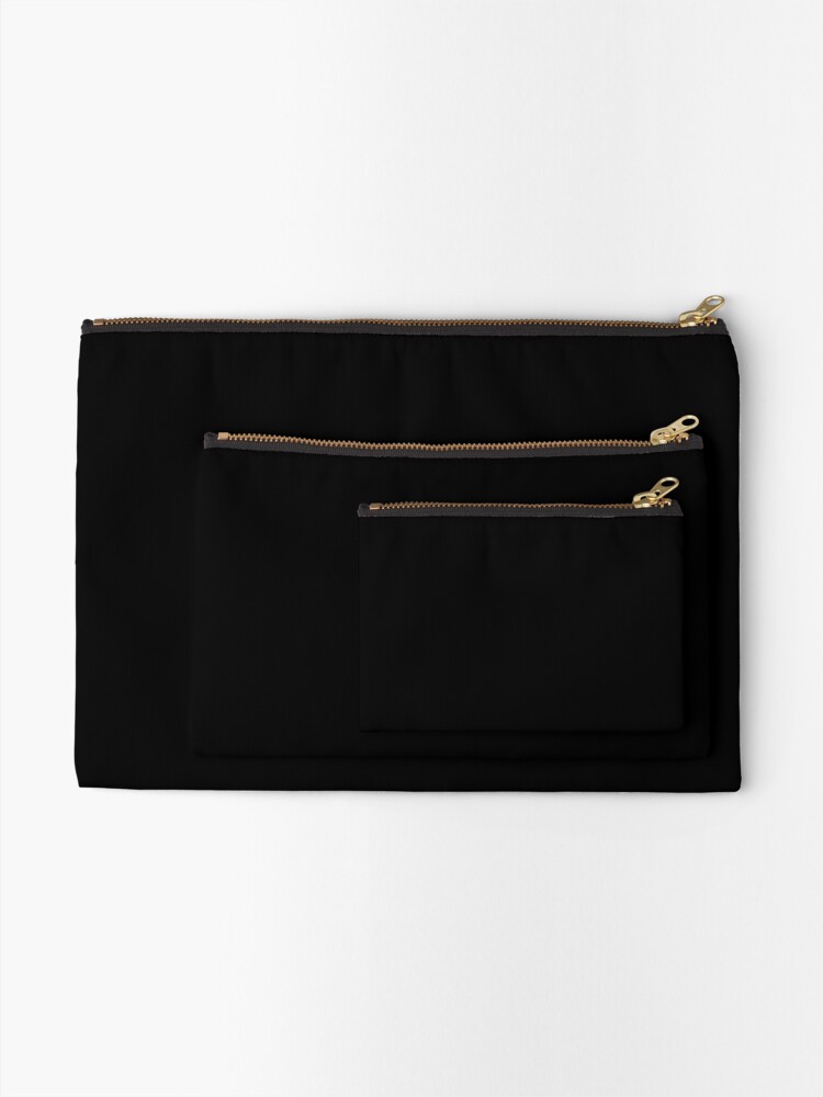 Alternate view of PLAIN BLACK | SOLID BLACK | DARKEST BLACK | MOONLESS SKY | ACCENT BLACK | HIGHEST SELLING BLACK Zipper Pouch