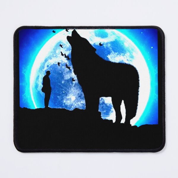 Item preview, Cool moon wolf man and birds  Art  designed and sold by BEAUTY ⭐⭐⭐⭐⭐.