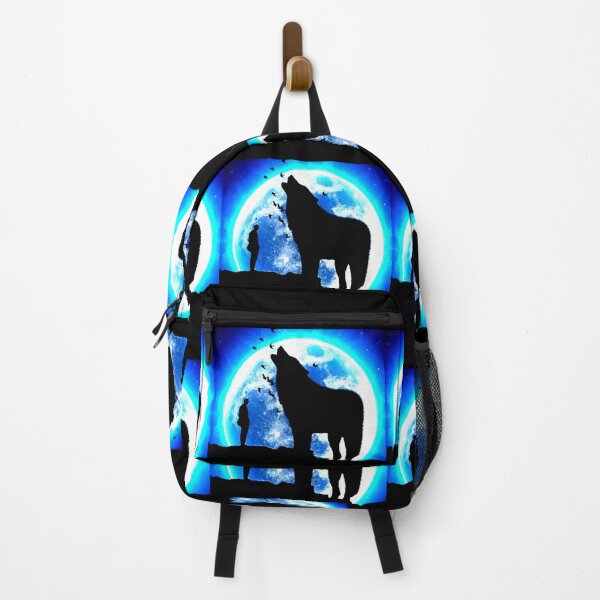 Item preview, Cool moon wolf man and birds Art designed and sold by BEAUTY ⭐⭐⭐⭐⭐.