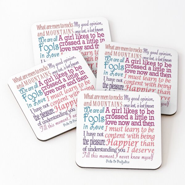 Item preview, Pride and Prejudice Quotes designed and sold by MightyFineGoods.