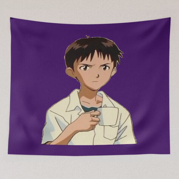 Item preview, shinji holding a mug designed and sold by ErictoGracia.