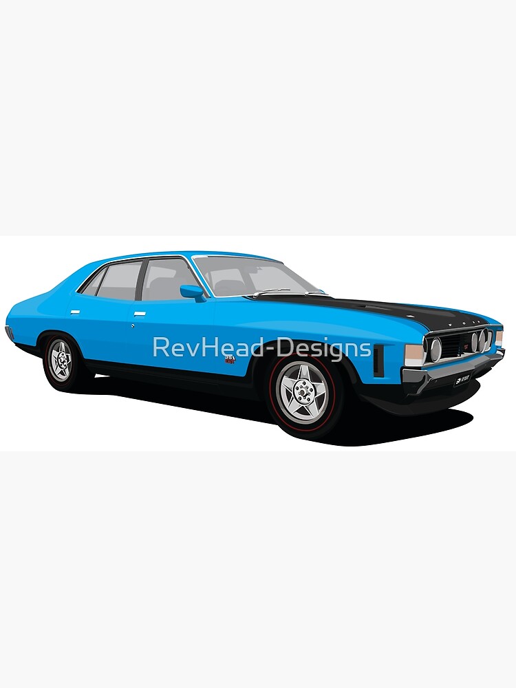"1972 XA Falcon 4 Door Blue Blaze" Poster for Sale by RevHeadDesigns