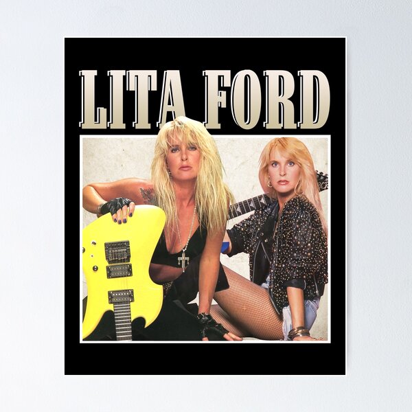 Lita Ford Faded 80s Vintage Aesthetic Design