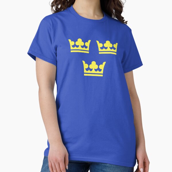 Item preview, Three Crowns, the Coat of Arms of Sweden, Yellow Print (Sveriges Tre Kronor)  designed and sold by Landskapsbutiken .com.