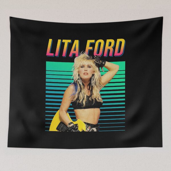 Item preview, Lita Ford Retro Portrait Gift Fan designed and sold by AyaZamora.